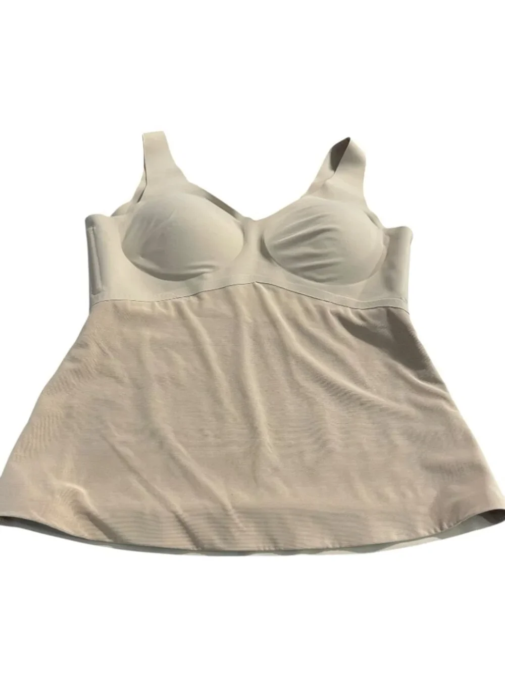 Honeylove LiftWear Cami Shapewear Tank Top Nude Large Padded Support Layer